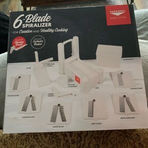 Paderno World Cuisine 6-Blade Vegetable Slicer / Spiralizer- New!